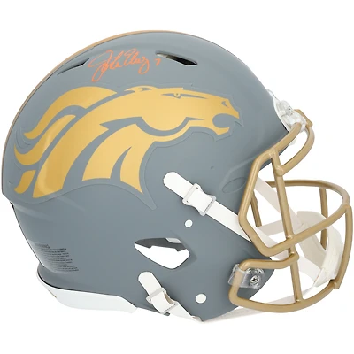 John Elway Denver Broncos Autographed Riddell 2024 Slate Speed Authentic Helmet  