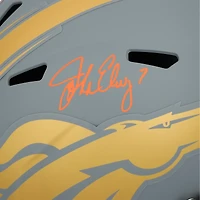 John Elway Denver Broncos Autographed Riddell 2024 Slate Speed Replica Helmet  