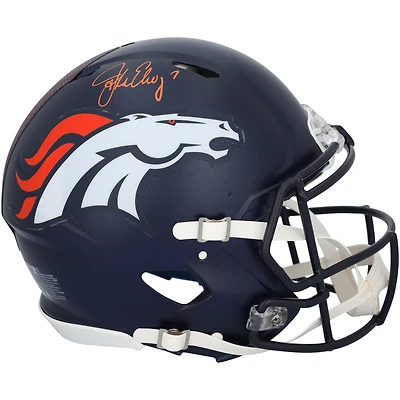 Casque Riddell Speed 2024 authentique dédicacé par John Elway des Denver Broncos