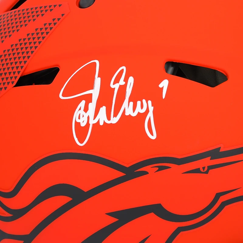 John Elway Denver Broncos Autographed Riddell Rave Speed Authentic Helmet  
