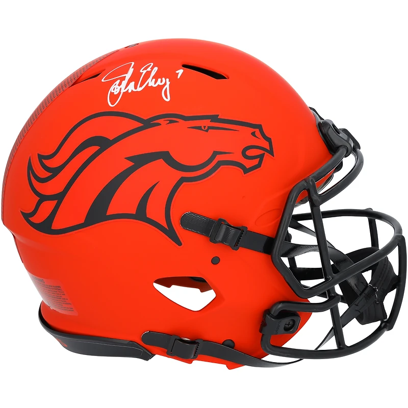 John Elway Denver Broncos Autographed Riddell Rave Speed Authentic Helmet  