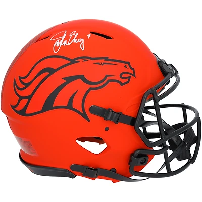 John Elway Denver Broncos Autographed Riddell Rave Speed Authentic Helmet  