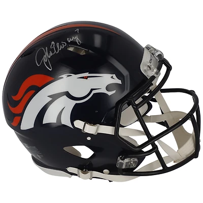 Casque Riddell Speed authentique autographié par John Elway Denver Broncos