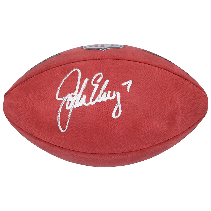 John Elway Denver Broncos Autographed Wilson Duke Full Color Football