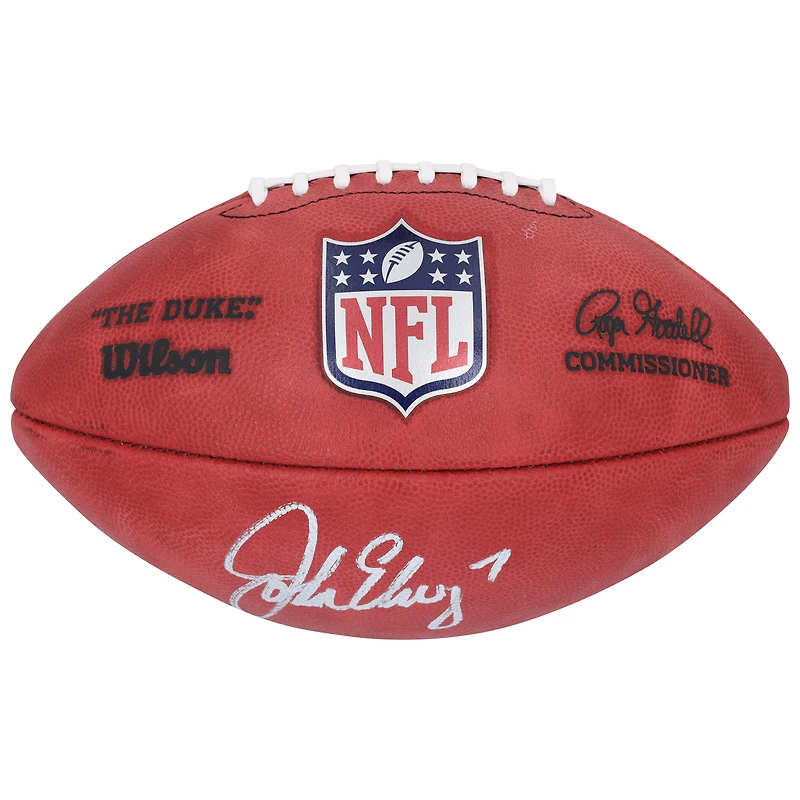 John Elway Denver Broncos Autographed Wilson Duke Full Color Football  