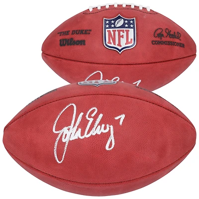 John Elway Denver Broncos Autographed Wilson Duke Full Color Football  