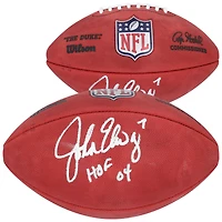 John Elway Denver Broncos Autographed Wilson Duke Full Color Football with "HOF 04" Inscription 