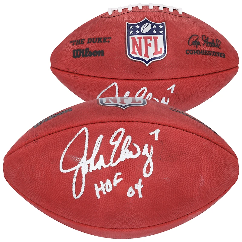 John Elway Denver Broncos Autographed Wilson Duke Full Color Football with "HOF 04" Inscription 