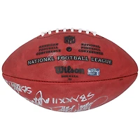 John Elway, Von Miller & Terrell Davis Denver Broncos Autographed Wilson Duke Full Color Football with Multiple Super Bowl MVP Inscriptions