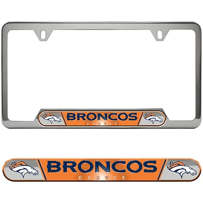Cadre de plaque d'immatriculation en relief des Broncos de Denver