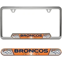 Cadre de plaque d'immatriculation en relief des Broncos de Denver