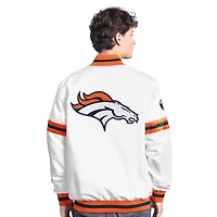 Veste universitaire blanche à boutons-pression Denver Broncos Scout pour homme