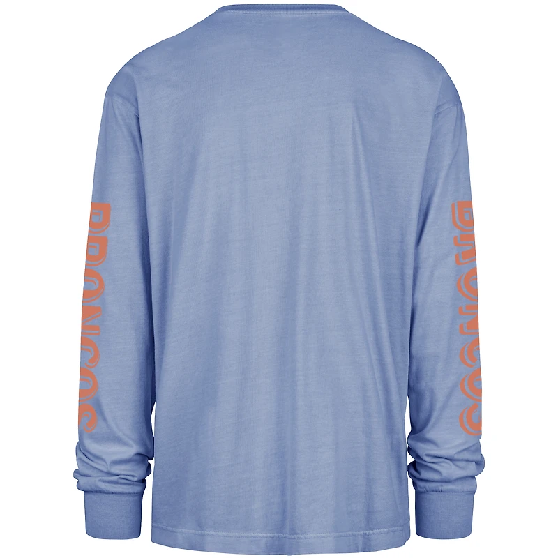Men's '47 Blue Denver Broncos Cairn Ravine Foundation Throwback Long Sleeve T-Shirt