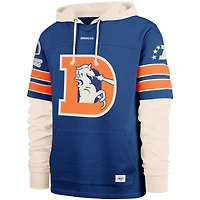 Sweat à capuche bleu 47 Denver Broncos Throwback Split Zone Cornerback Duo pour homme