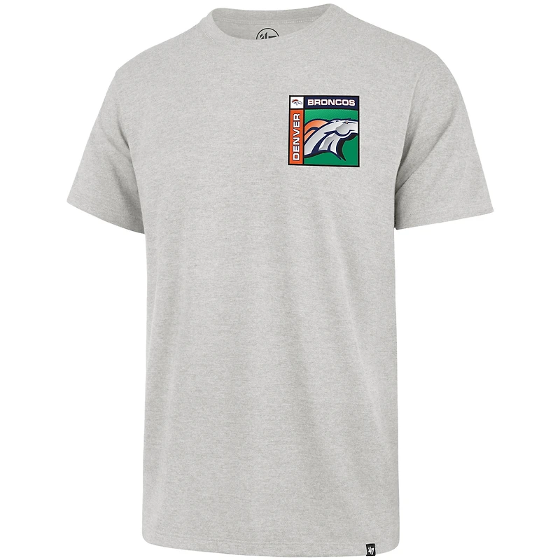 T-shirt Franklin gris chromé des Denver Broncos 1947 pour homme