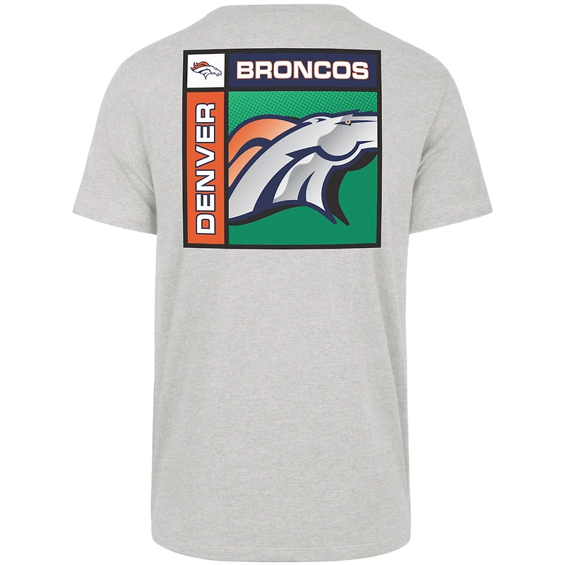 Men's '47  Gray Denver Broncos Chrome Plate Franklin T-Shirt