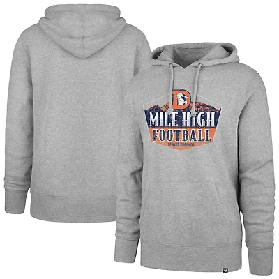 Sweat à capuche gris Denver Broncos Headline '47 pour homme