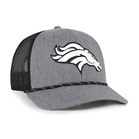 Casquette ajustable en corde de carbone des Broncos de Denver 47 pour homme, couleur anthracite chiné