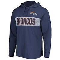 T-shirt à capuche manches longues pour homme '47 bleu marine Denver Broncos Field Franklin