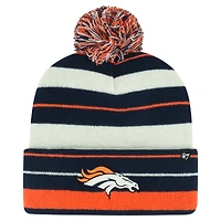 Men's '47 Navy Denver Broncos Powerline Cuffed Knit Hat with Pom
