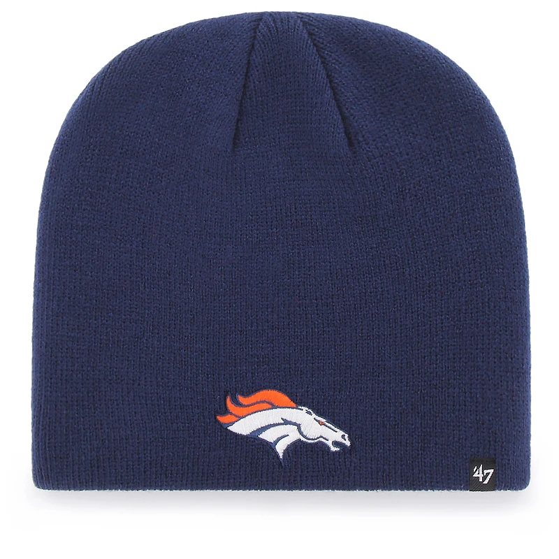 Bonnet en tricot avec logo principal Denver Broncos '47 bleu marine pour homme