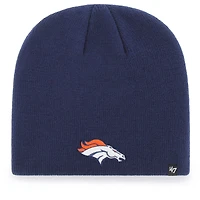 Bonnet en tricot avec logo principal Denver Broncos '47 bleu marine pour homme