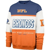 Men's '47  Royal/Orange Denver Broncos Throwback Breeze Maximalist Sweatshirt