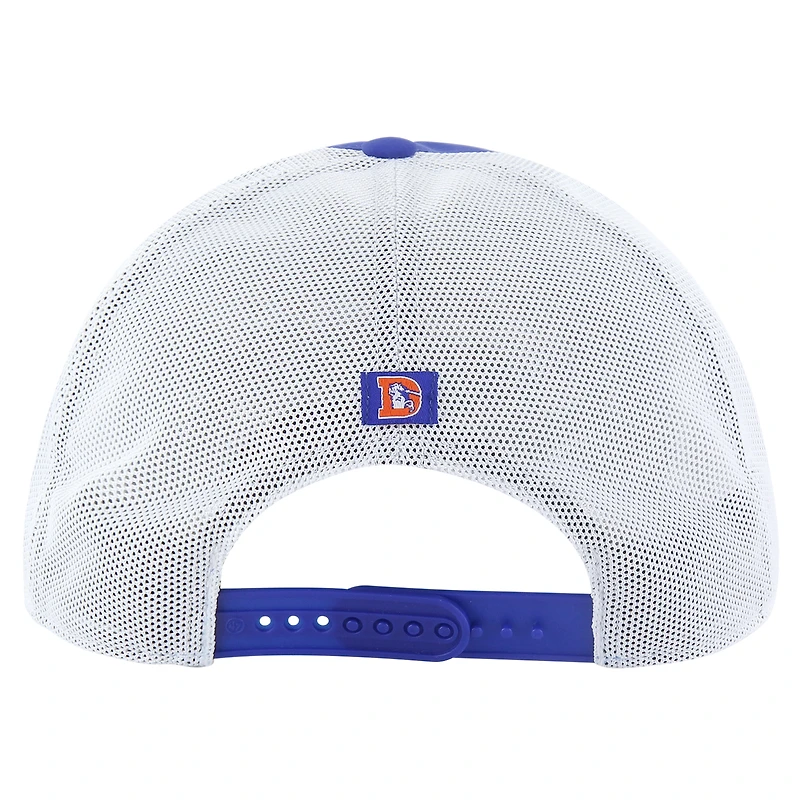 Men's '47 Royal/White Denver Broncos Downburst Relaxed Hitch Trucker Adjustable Hat