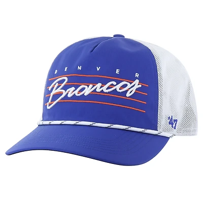 Men's '47 Royal/White Denver Broncos Downburst Relaxed Hitch Trucker Adjustable Hat