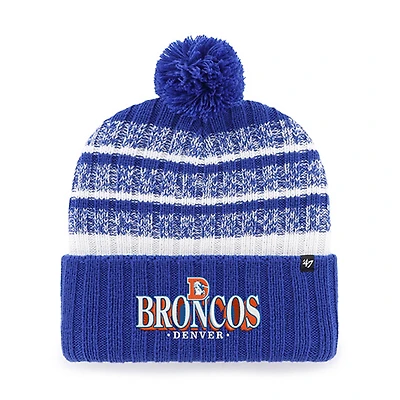 Men's '47 Royal Denver Broncos Tavern Cuffed Knit Hat with Pom