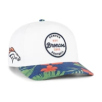 Casquette ajustable Denver Broncos Beach Side Hitch blanche et marine pour homme, modèle 47