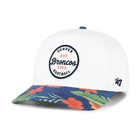 Casquette ajustable Denver Broncos Beach Side Hitch blanche et marine pour homme, modèle 47