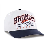 Men's '47 White/Navy Denver Broncos Roscoe Two-Toned Hitch Adjustable Hat