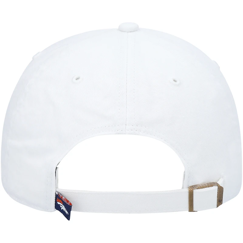 Casquette réglable Clean Up Denver Broncos '47 blanche pour homme