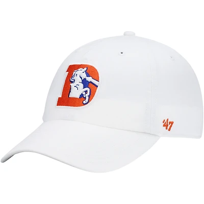 Casquette réglable Clean Up Legacy '47 pour hommes des Broncos de Denver, blanc
