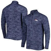 Sweat-shirt à fermeture éclair quart de tour Antigua Navy Denver Broncos Brigade pour homme