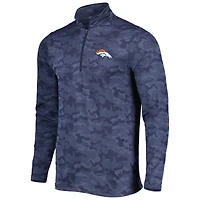 Sweat-shirt à fermeture éclair quart de tour Antigua Navy Denver Broncos Brigade pour homme