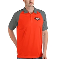 Polo Nova pour homme, orange Antigua/acier, Denver Broncos