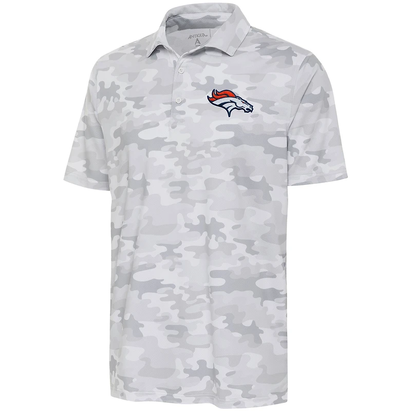 Polo Antigua blanc Denver Broncos Collide pour hommes