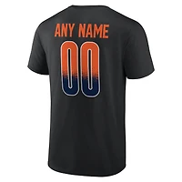 T-shirt noir pour homme Denver Broncos, domicile, personnalisé avec nom et numéro