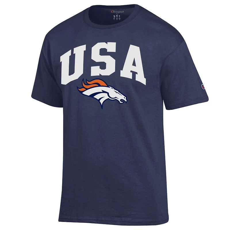 Men's Champion Navy Denver Broncos Americana T-Shirt