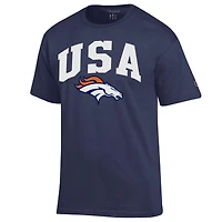 Men's Champion Navy Denver Broncos Americana T-Shirt