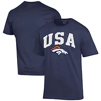 Men's Champion Navy Denver Broncos Americana T-Shirt