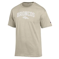 Men's Champion Oatmeal Denver Broncos Jersey T-Shirt