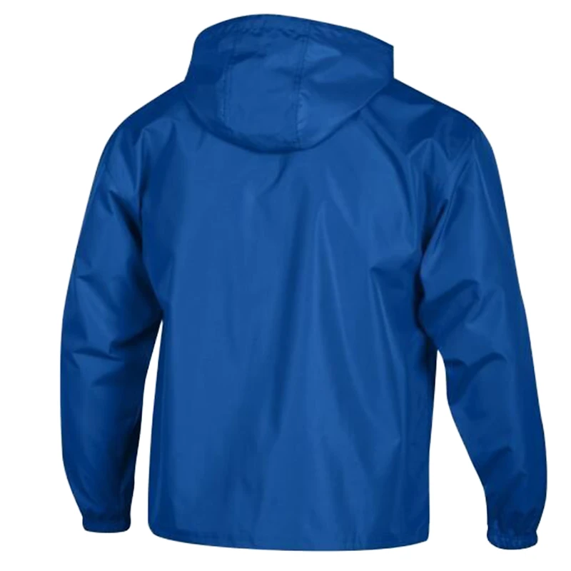 Men's Champion  Royal Denver Broncos Packable Hooded Windbreaker Half-Zip Jacket
