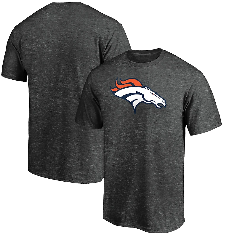 Men's Charcoal Denver Broncos Primary Logo T-Shirt