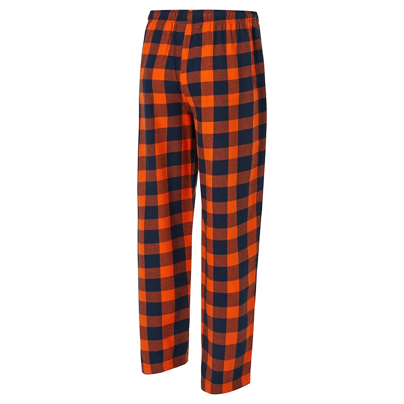 Men's Concepts Sport Navy/Orange Denver Broncos Avondale T-Shirt & Flannel Pants Set