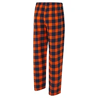 Men's Concepts Sport Navy/Orange Denver Broncos Avondale T-Shirt & Flannel Pants Set