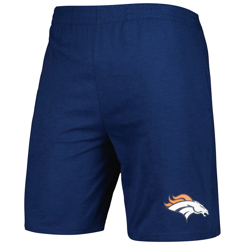 Men's Concepts Sport Navy/White Denver Broncos Downfield Top & Shorts Sleep Set