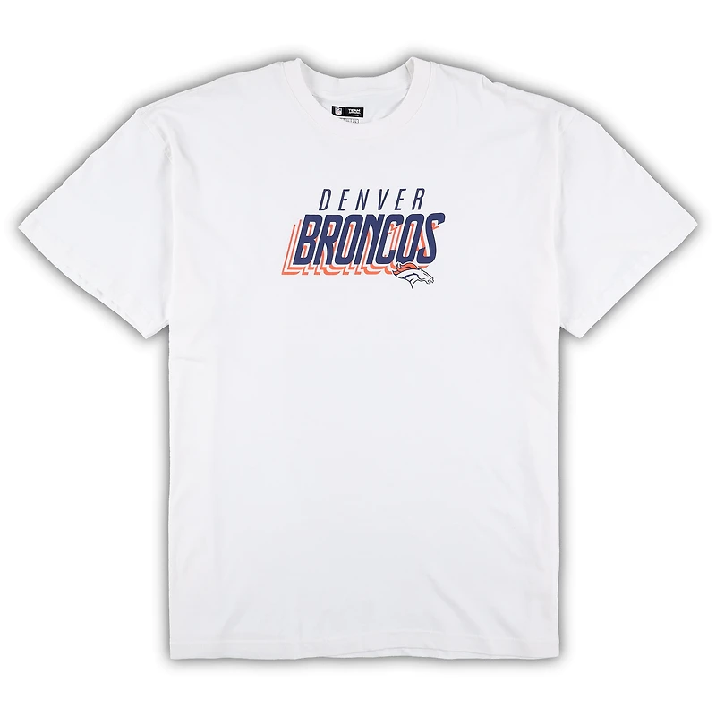 Men's Concepts Sport White/Charcoal Denver Broncos Big & Tall Top and Shorts Set